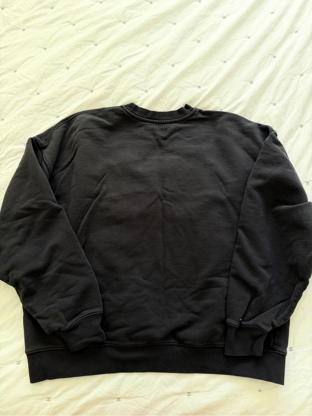 Anine Bing Black Crewneck Sweatshirt White 'California' collegiate letters (XS) - Picture 4 of 5